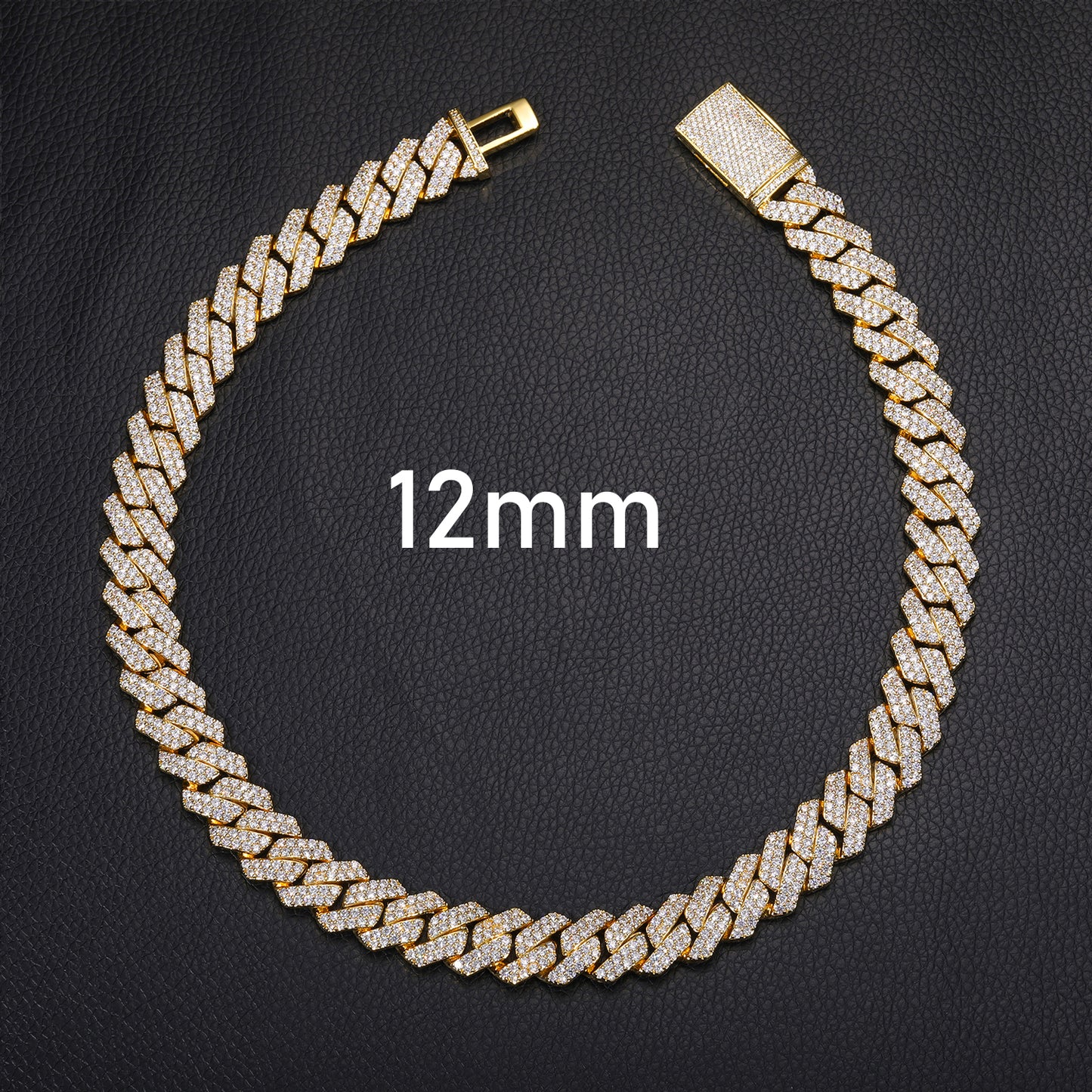 VVS Moissanite Diamond Iced Out Cuban Link שרשרת שרשרת לגברים