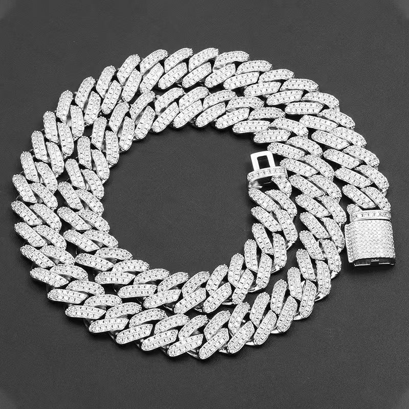 Diamanttester GRA bestehen Moissanit Cuban Link Kette Rapper Hip Hop Stil