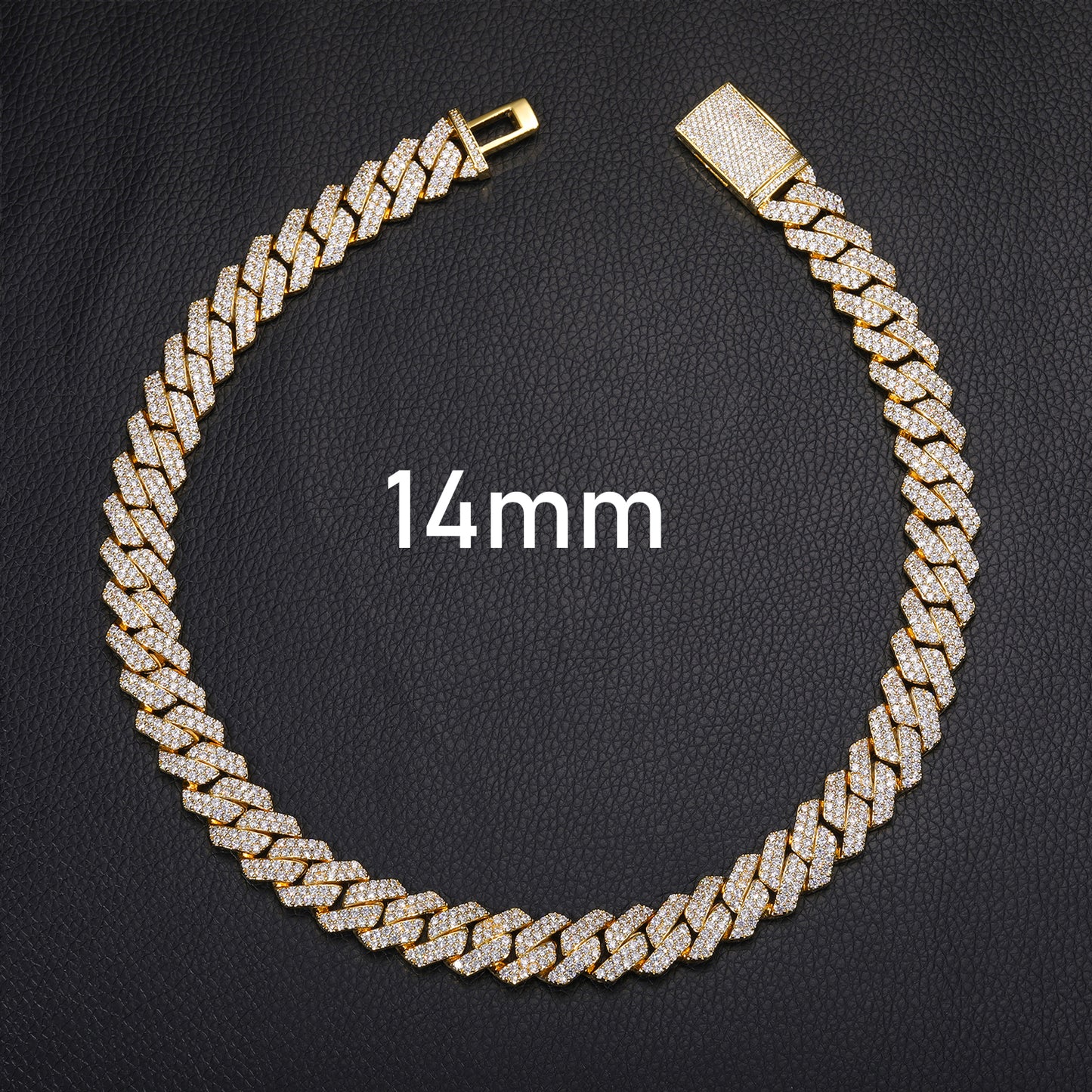 VVS Moissanite Diamond Iced Out Cuban Link Chain Ожерелье для мужчин