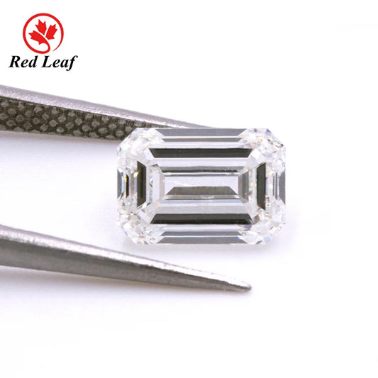 Redleaf Diamond IGI GIA Certificate 1CT 2 Carat Emerald Cut Loose Synthetic Lab Created HPHT CVD Lab Grown Diamond