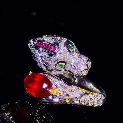 SGARIT Natural Gemstone Jewelry Custom 1.52ct Mozambique Pigeon Blood Unheated Natural Ruby Ring Engagement Women - The Sparkling Squirrels & Co. 
