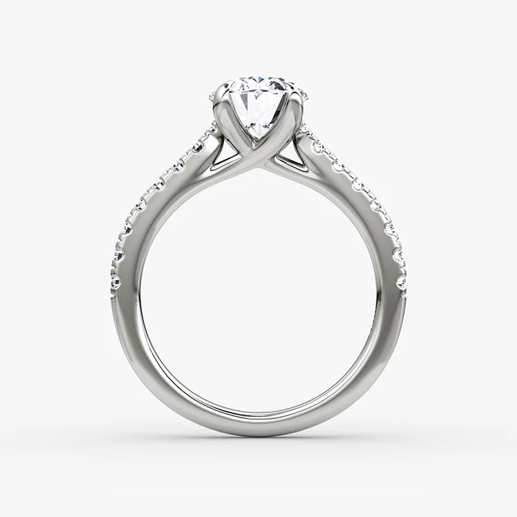 SGARIT IGI 14K White Gold 2CT Ovaali Lab Diamond vihkisormus VS D naisille