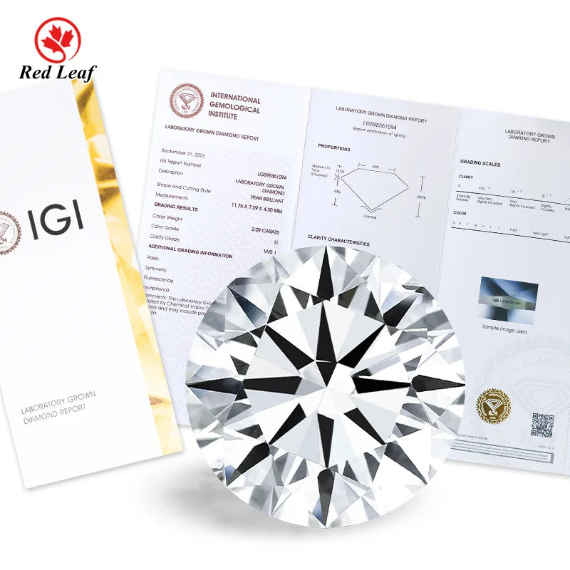 Diamond 0.5CT 1CT 1.5CT 2CT 3CT 4CT DEF VVS VS HPHT CVD Lab Grown Diamond