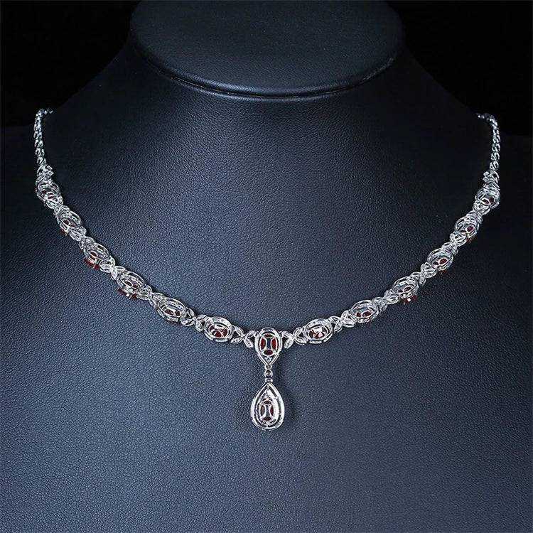 SGARIT Joyas De Boda Gemstone Fine Custom Jewellery AIGS 7.5ct Genuine Unheated Red Ruby Charm Necklace 18k Gold Jewelry - The Sparkling Squirrels & Co. 