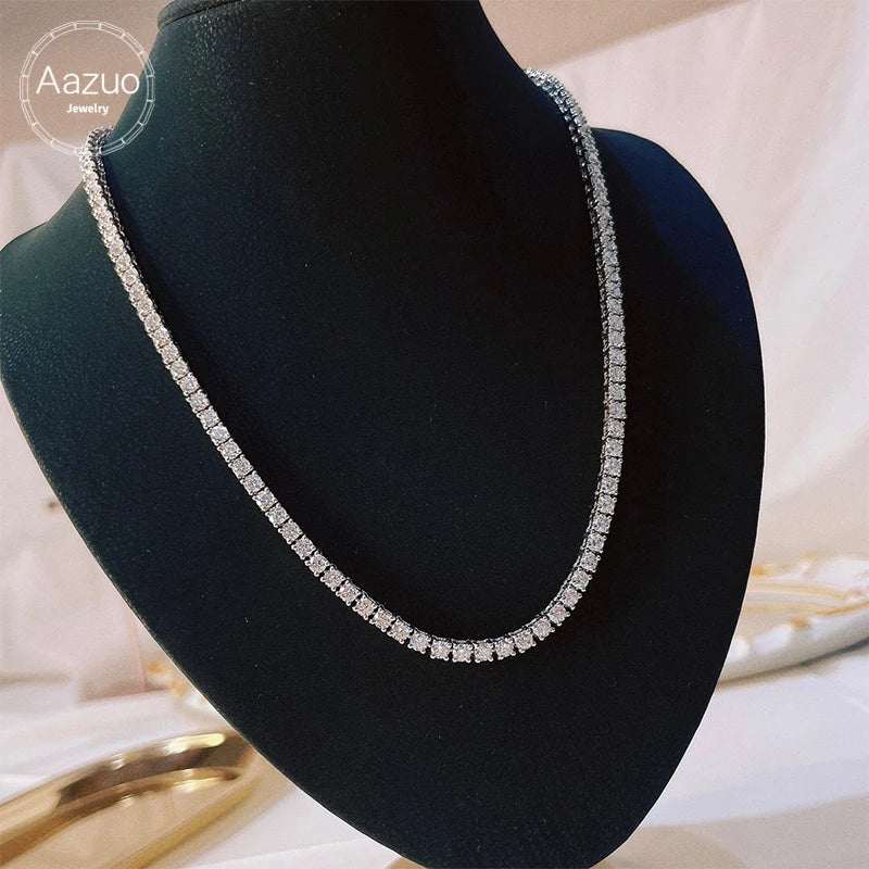 Aazuo Fine jewerly 18K Gold Real Diamonds 8.85ct F VS Luxury Classic - The Sparkling Squirrels & Co. 