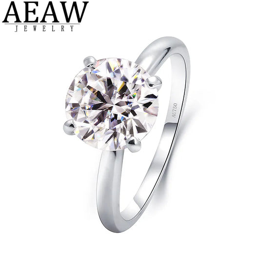 AEA 3CT 14K White Gold CVD HPHT Lab Grown Diamond  Women's Ring Luxury Wedding Party Fine Jewelry Gift With IGI Certificate