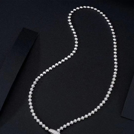 Eurooppalainen ja amerikkalainen trendi kupla suuri sarja ketju 18k kultaa luonnollinen timanttiriipus solisluun ketju 3.951 karaatin kaulakoru