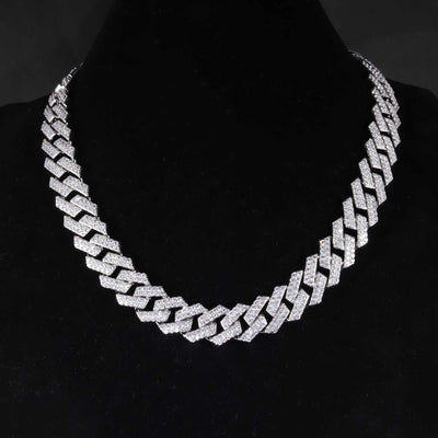 AJ0272 Hip Hop Jewelry 18mm 20 Inches Necklace 18K AU750 Real Gold Lab - The Sparkling Squirrels & Co. 