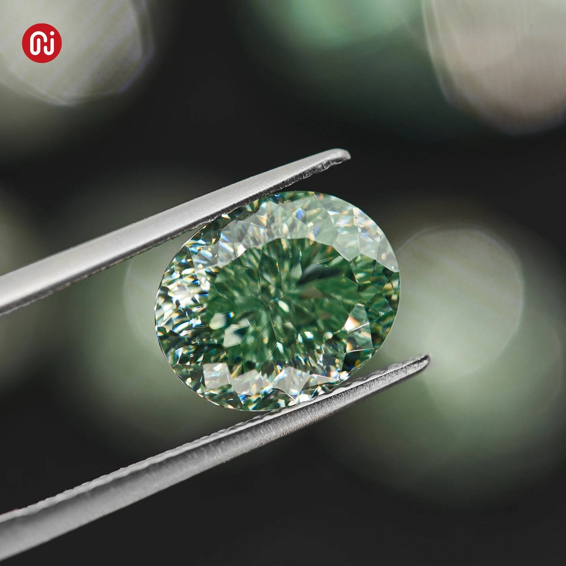 GIGAJEWE Moissanite Customized Demon Eye Cut Green Color Handmade VVS1 Loose Diamond Test Passed Gemstone for Jewelry Making