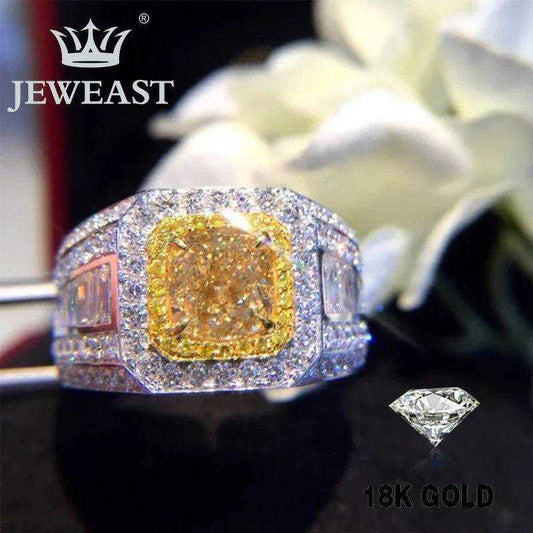 Natural Diamond 18K Gold Pure Gold Ring Beautiful Gemstone Ring Good Upscale Trendy Classic Party Fine Jewelry Hot Sell New 2025 - The Sparkling Squirrels & Co. 