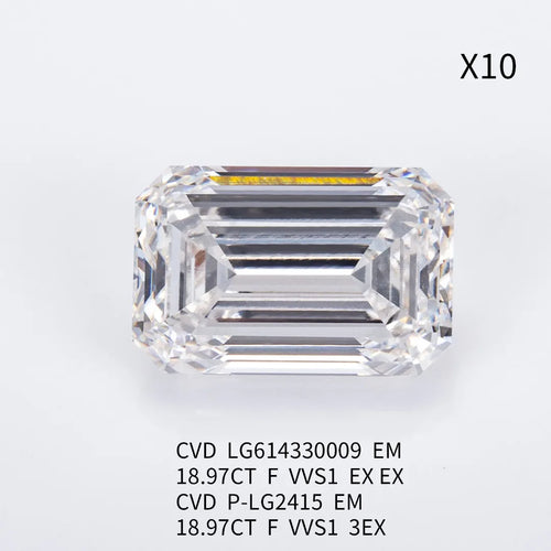 Messi Jewelry F VVS1 18.97CT CVD lab grown diamond IGI certificate - The Sparkling Squirrels & Co. 