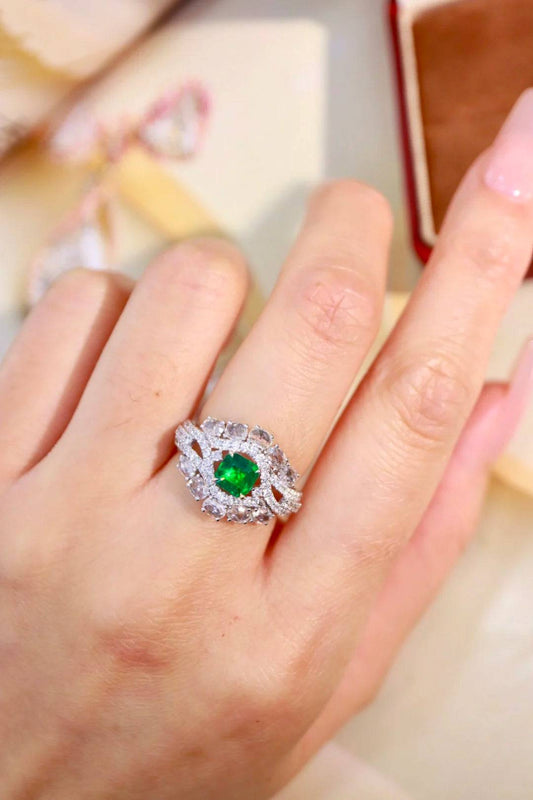 FH25 Emerald Rings Fine Jewelry 18K Gold Natural Green Emerald 0.72ct Gemstones Male Rings for Men's Fine Ring