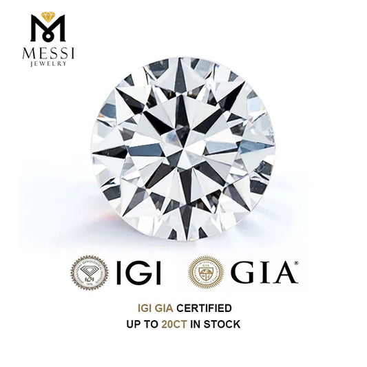 Gioielli Messi con certificati IGI, diamanti coltivati in laboratorio, CVD HPHT, pietre sciolte da 1 a 5 carati, certificati GRA, moissanite all'ingrosso