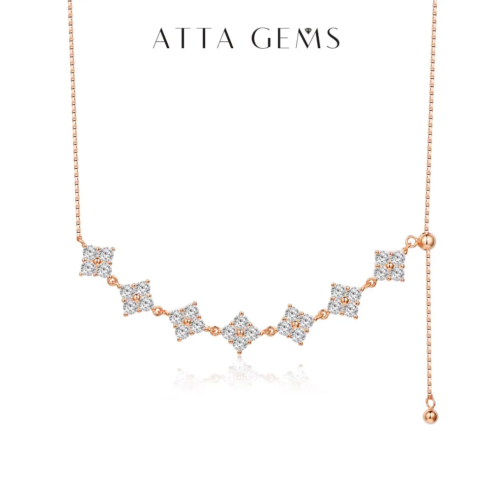 D-Color Moissanite Bridal Necklace – Sterling Silver & Gold Pendant