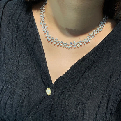 Seraphine’s Starflower: 10 ct Diamond White-Gold Necklace - The Sparkling Squirrels 