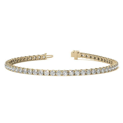 12.00 CTW Lab Grown Diamond Tennis Bracelet in 14kt White/Yellow Gold (G/Vs) AGI Certified - The Sparkling Squirrels & Co. 