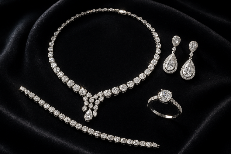diamond set of jewels