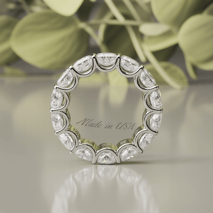 Elessar Circle eternity ring in 14k white gold with continuous lab-grown diamonds, symbolizing eternal love and unity.