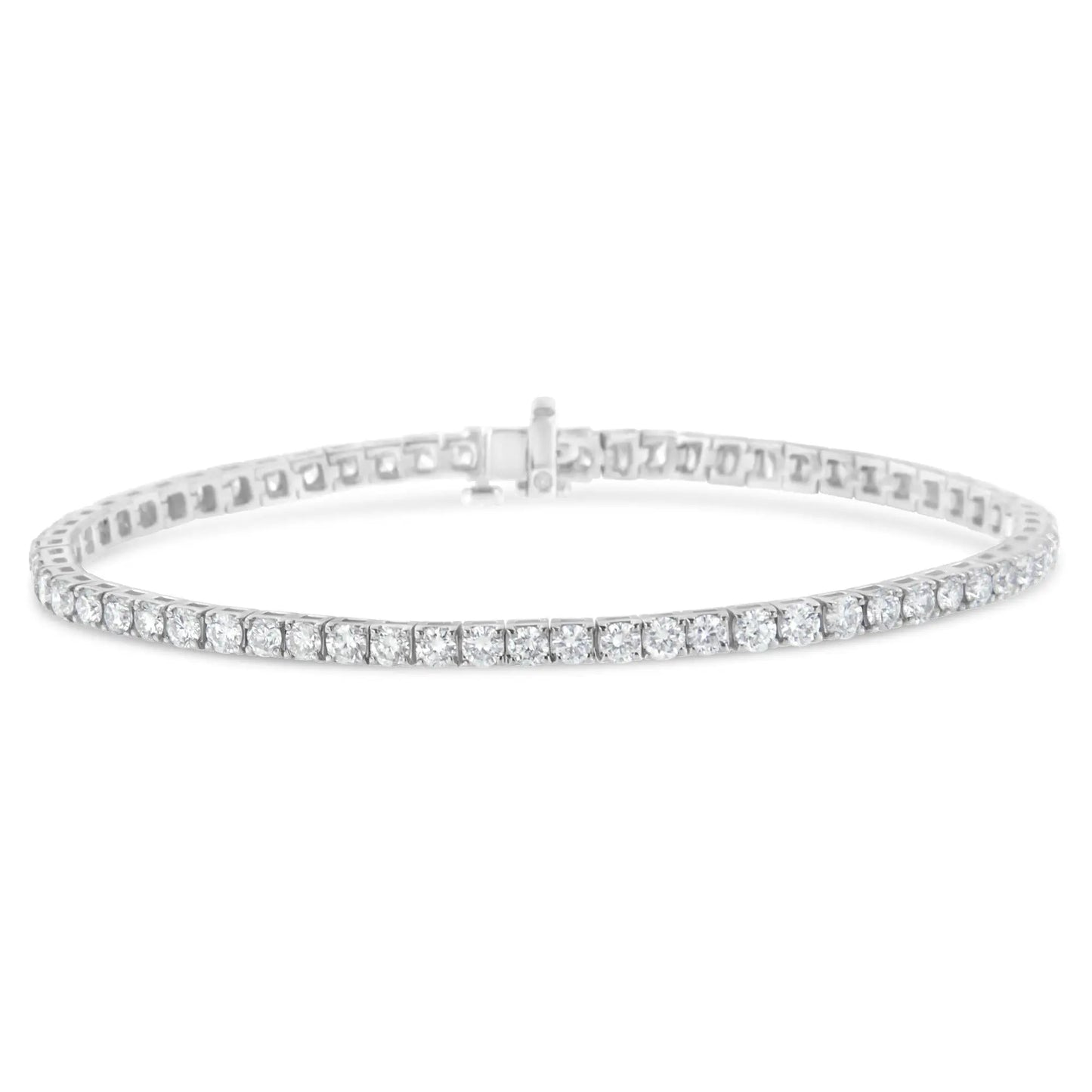 White Gold Classic 7” Tennis Bracelet - Choice of Carat Weights - Image #2