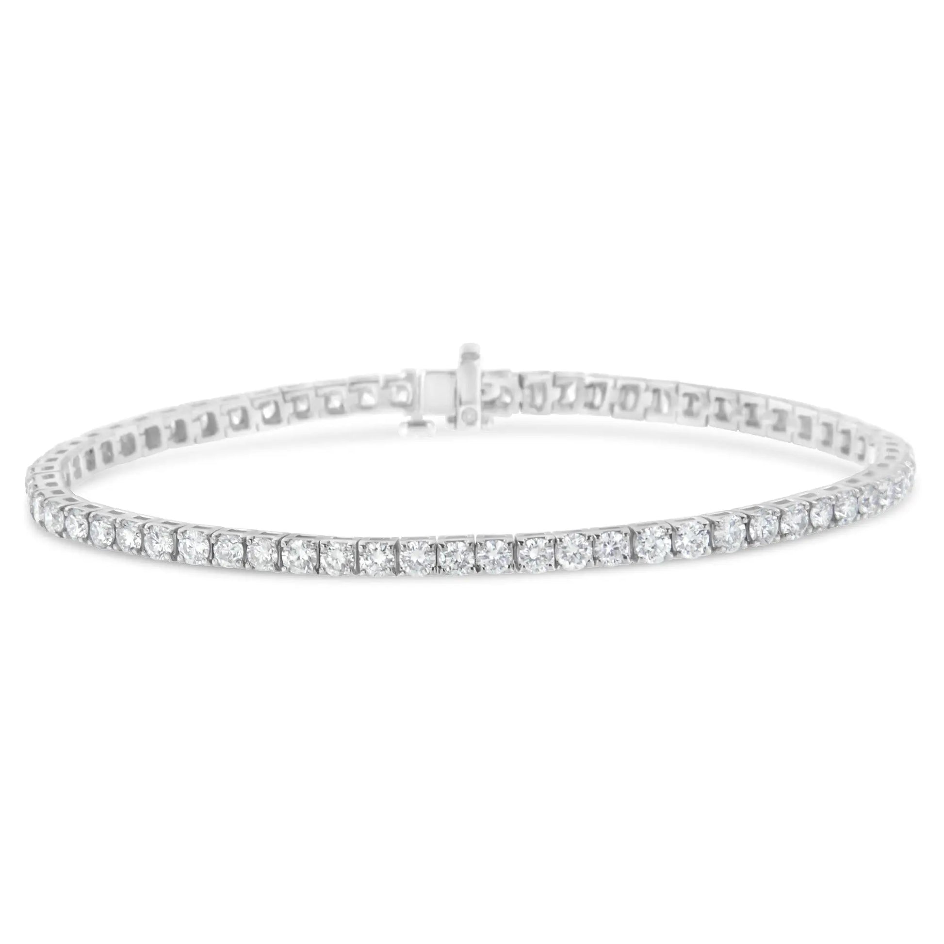 White Gold Classic 7” Tennis Bracelet - Choice of Carat Weights - Image #2