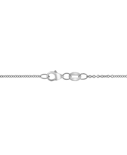 EFFY® flower-inspired pendant necklace in 14K white gold with rubies and diamonds, 18-inch cable chain with lobster clasp