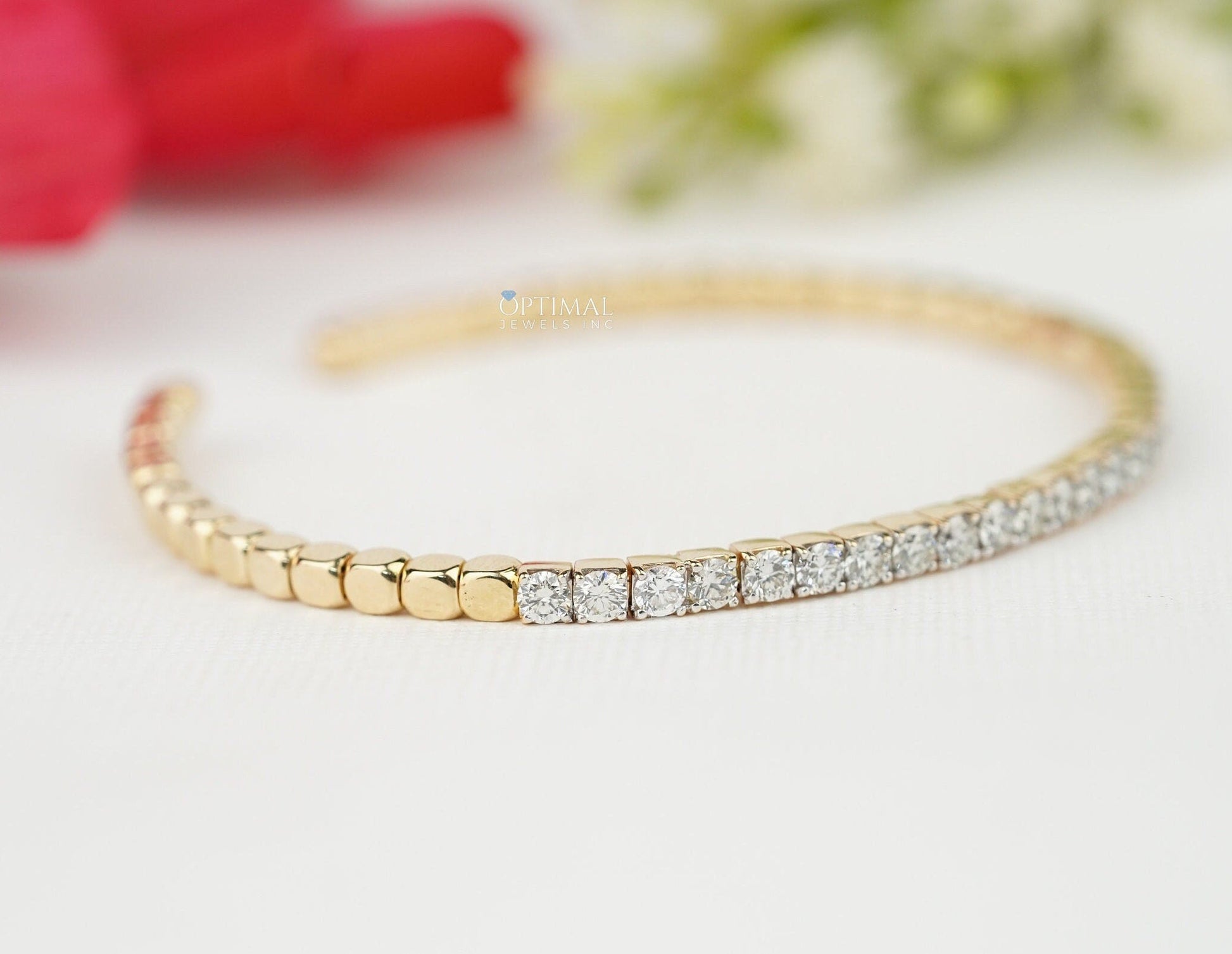 Round Lab-Grown Diamond Tennis Bracelet, 5.00 CTW IGI Certified - The Sparkling Squirrels & Co. 