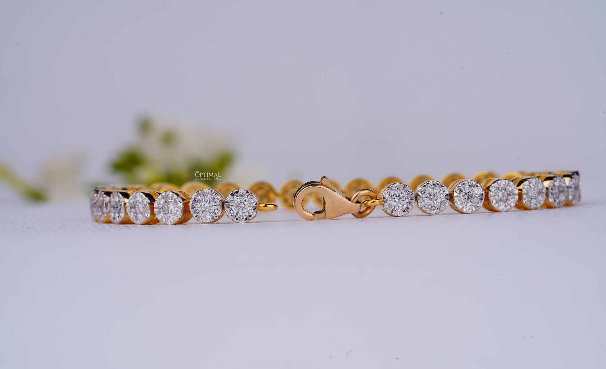 Unique Round Cut Lab Grown Diamond Tennis Bracelet, 8.00 CTW Diamond - The Sparkling Squirrels & Co. 