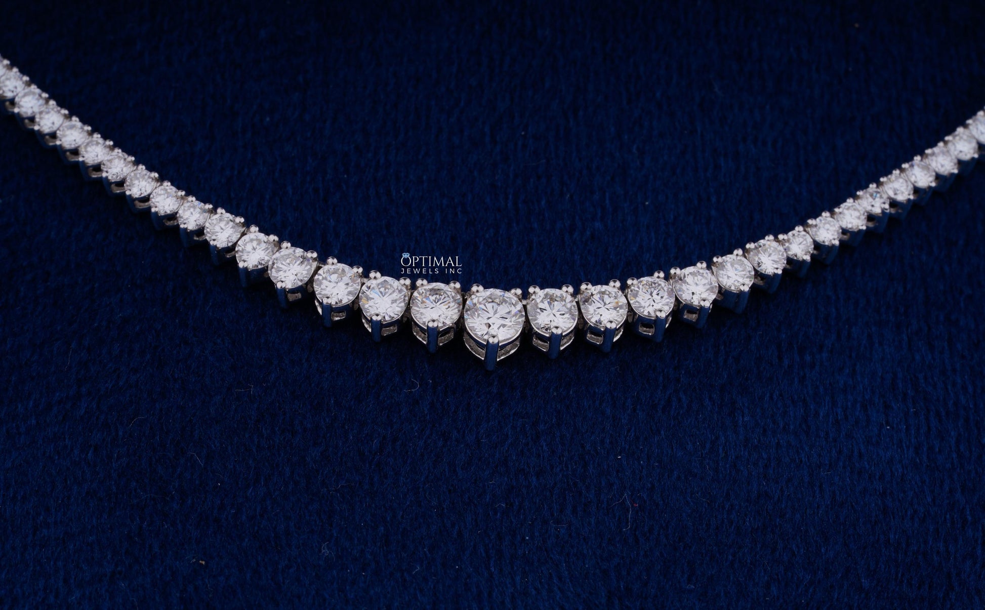 Gorgeous Round Lab Grown Diamond Necklace 20.50 CT Tennis Necklace, - The Sparkling Squirrels & Co. 
