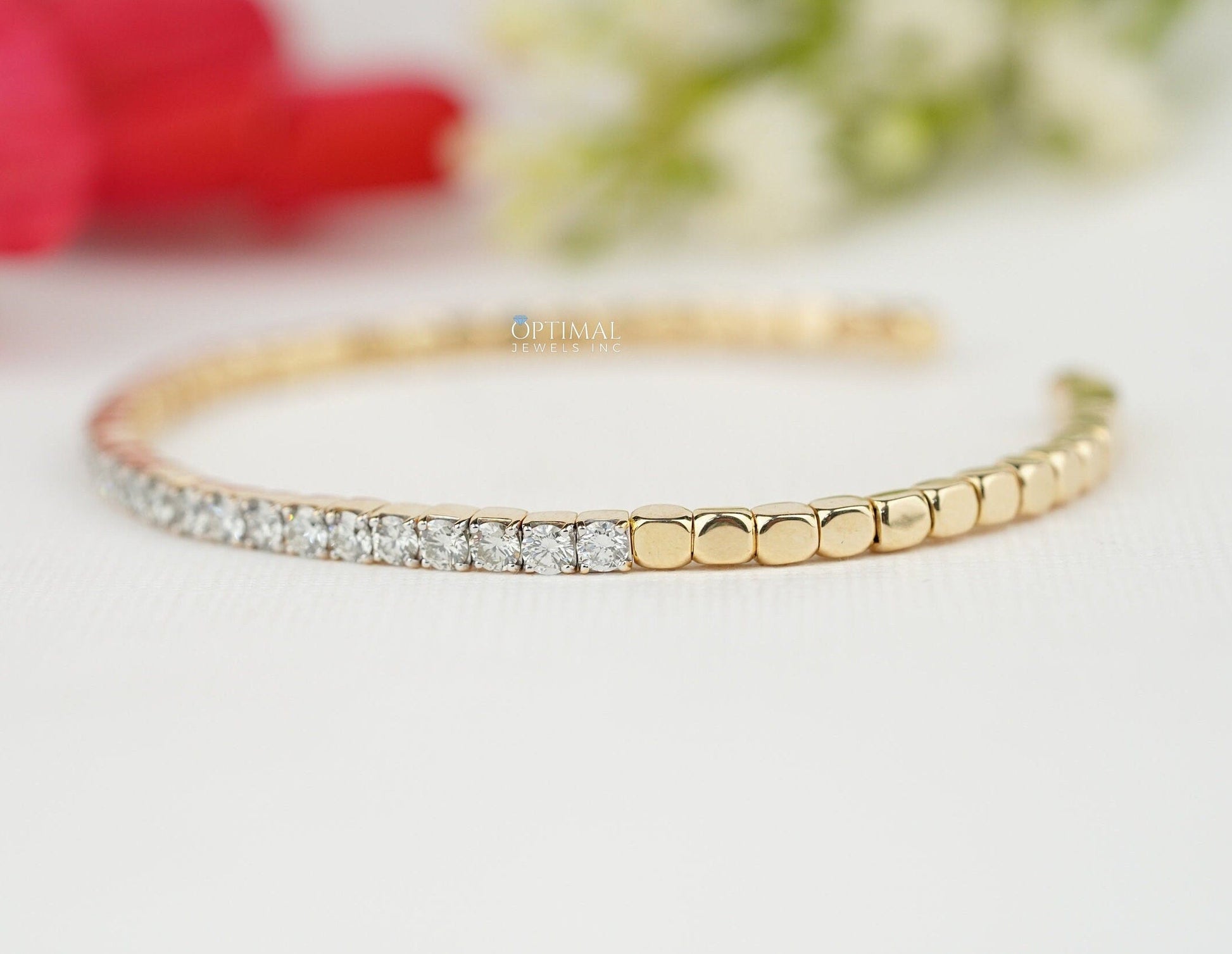 Round Lab-Grown Diamond Tennis Bracelet, 5.00 CTW IGI Certified - The Sparkling Squirrels & Co. 
