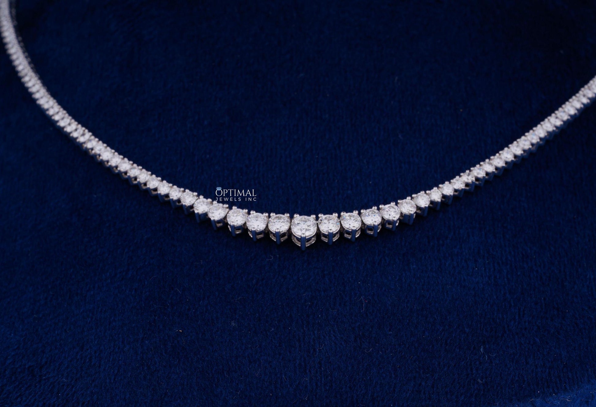 Gorgeous Round Lab Grown Diamond Necklace 20.50 CT Tennis Necklace, - The Sparkling Squirrels & Co. 