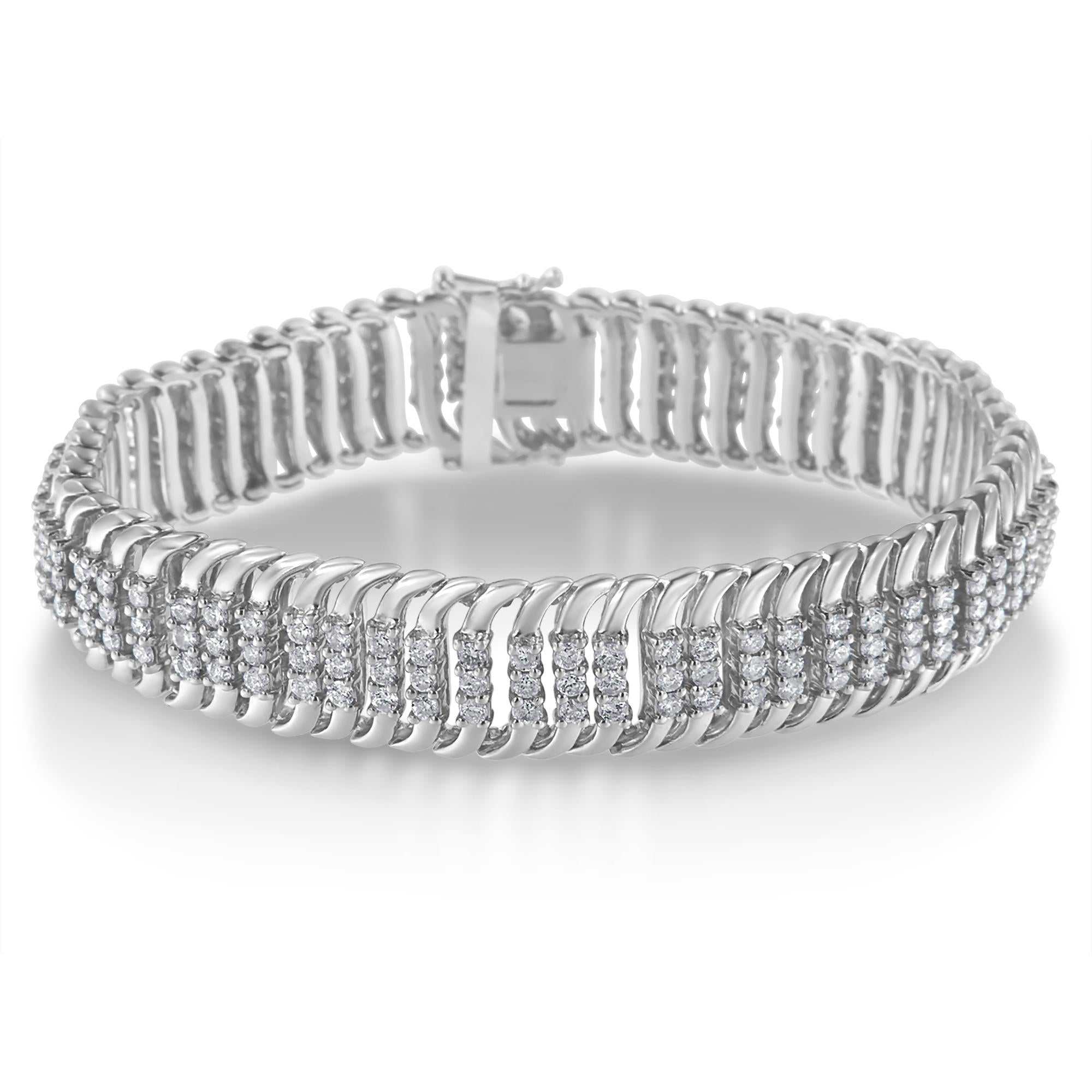 14K White Gold 5.0 Cttw Round Brilliant Cut Diamond 7