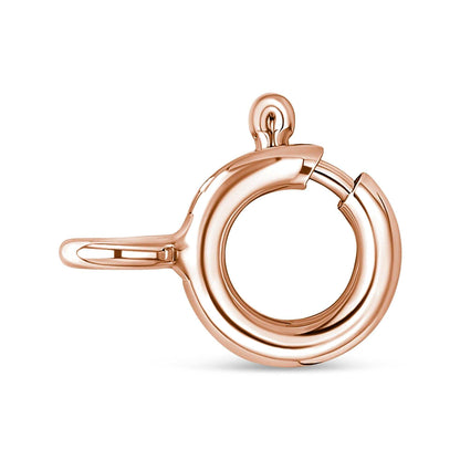 18k rose gold spring ring clasp for 18-inch cluster heart shape pendant necklace