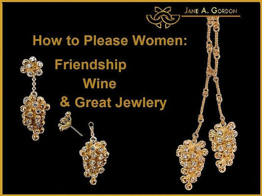 Dionysian Vine of Eternal Revelry 18K gold grape cluster lariat necklace with bezel set diamonds inspired by mythology and luxury.