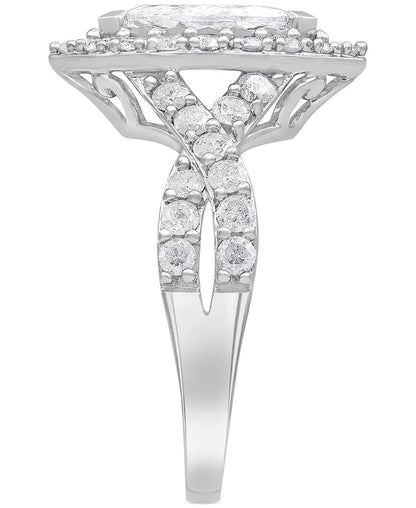 Stunning 2 Ct. T.W. Diamond Marquise Bridal Set in Elegant 14K White Gold
