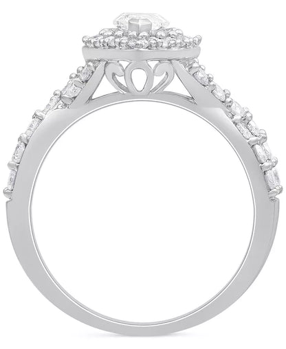Stunning 2 Ct. T.W. Diamond Marquise Bridal Set in Elegant 14K White Gold