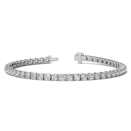 Elven Dominion Diamond Bracelet 8.5 CTW tennis bracelet in white and yellow gold with AGI certified diamonds