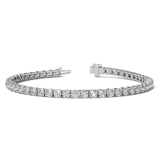 Elven Dominion Diamond Bracelet 8.5 CTW tennis bracelet in white and yellow gold with AGI certified diamonds