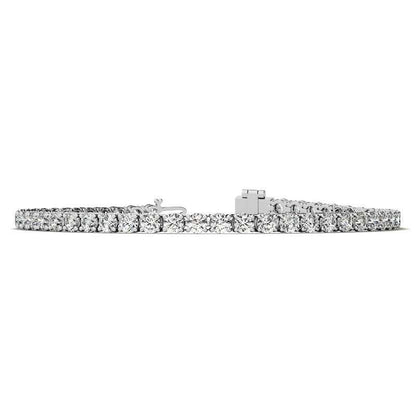 8.5 CTW Lab Grown Diamond Tennis Bracelet in 14kt White/Yellow Gold (G/Vs) AGI Certified - The Sparkling Squirrels & Co. 