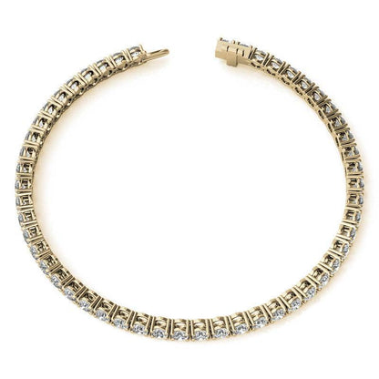 8.5 CTW Lab Grown Diamond Tennis Bracelet in 14kt White/Yellow Gold (G/Vs) AGI Certified - The Sparkling Squirrels & Co. 