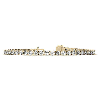 8.5 CTW Lab Grown Diamond Tennis Bracelet in 14kt White/Yellow Gold (G/Vs) AGI Certified - The Sparkling Squirrels & Co. 