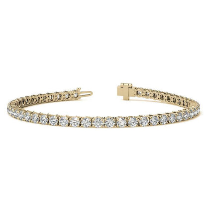 8.5 CTW Lab Grown Diamond Tennis Bracelet in 14kt White/Yellow Gold (G/Vs) AGI Certified - The Sparkling Squirrels & Co. 