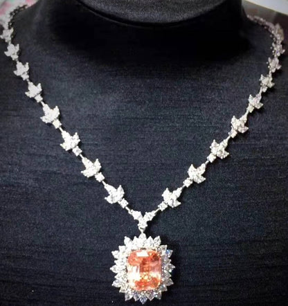Royal Sapphire “Eternal Dawn” – 18K Gold Sri‑Lankan Pad Padparadscha Wedding Set (Un‑heated, Natural) - The Sparkling Squirrels 
