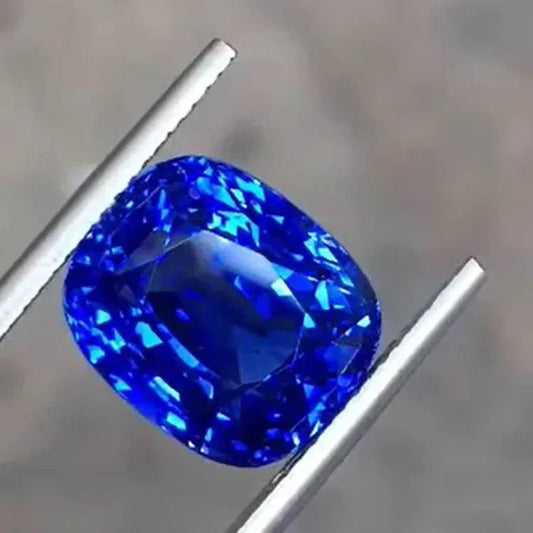 12.58ct unheated Royal Blue Ceylon sapphire, Crown of the Cosmos, velvety blue gem.