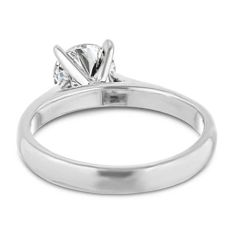 SGARIT Trendy Jewelry 10K white gold ring with 1.00CT round lab grown diamond in four prong solitaire setting