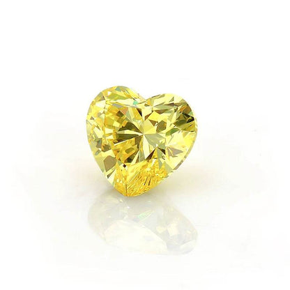 1carat vivid yellow princess cut diamond with excellent cut and laser drilling certified by IGI