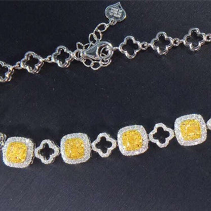 Luxury Wedding 18k Gold Jewelry Wholesale 0.861ct Natural Yellow Diamond Bracelet - The Sparkling Squirrels & Co. 