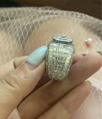 Ruif unique customized men's ring featuring a 10ct center lab grown diamond with luxury design