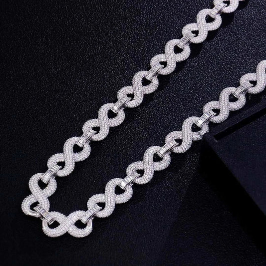 Provence custom 10K solid gold 15mm hip hop Cuban link chain necklace with iced out lab diamonds for men