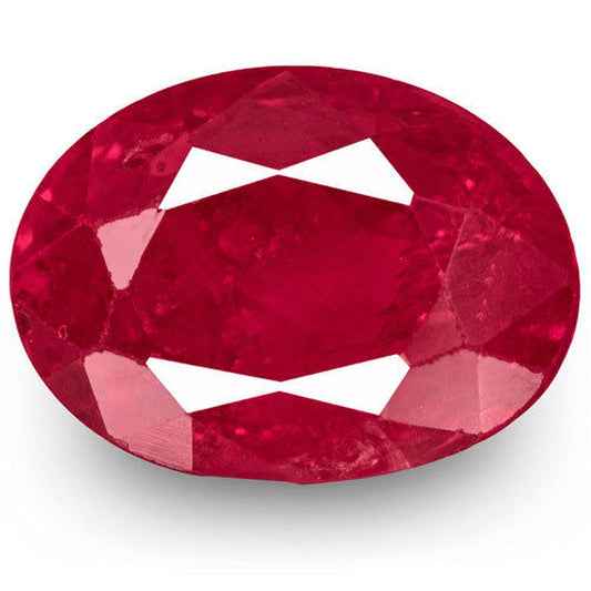 Oval natural untreated 2.23-carat Crimson Heart of the Underworld Flame ruby with fine color quality and SI2 clarity from Mogok.
