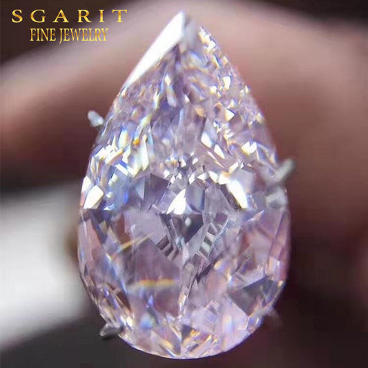 Precious high quality GIA certified SI2 very light pink 5.05ct natural loose pear-shaped diamond for custom jewelry
